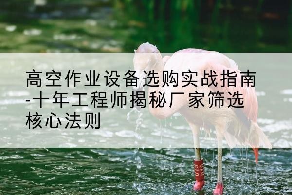 盐山剪叉式升降机厂家-高空作业设备选购实战指南-十年工程师揭秘厂家筛选核心法则